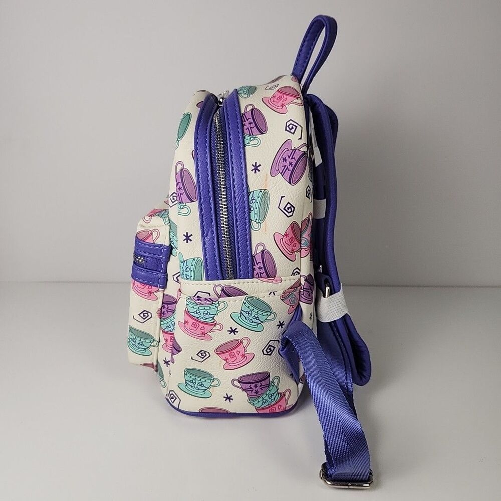 Disney Parks Loungefly Alice in Wonderland Mad Tea Party Teacups Mini Backpack - Picture 4 of 12